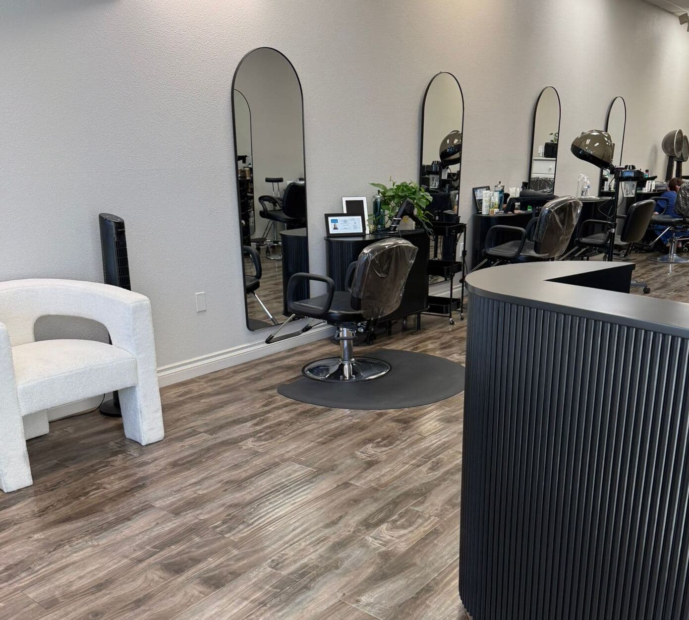 Interior of Le Salon Privé hair salon in Las Vegas